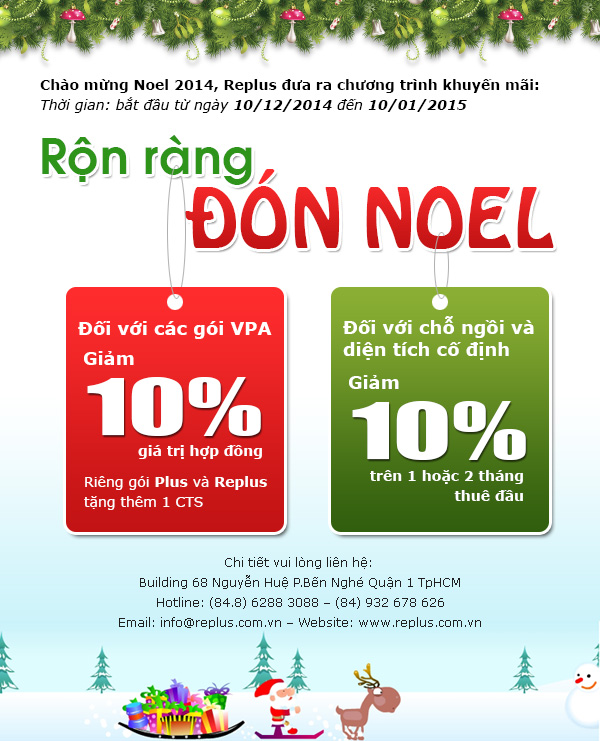 Chào mừng Noel 2014, Replus đưa ra chương trình khuyến mãi Chào mừng Noel 2014, Replus đưa ra chương trình khuyến mãi
