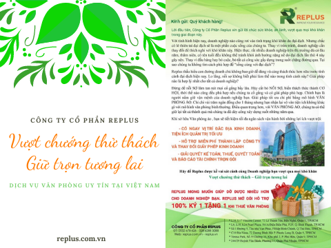 Replus mở gói hỗ trợ dịch vụ văn phòng 100%