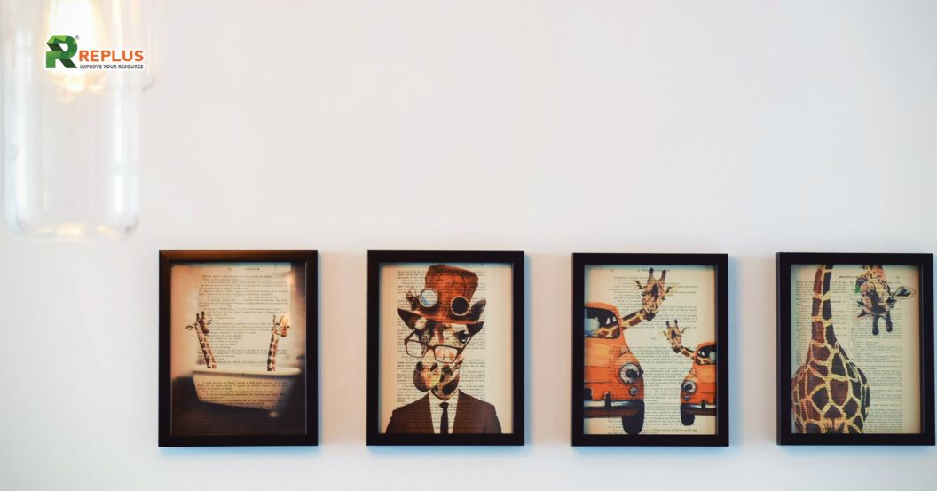 20+ ý tưởng trang trí văn phòng làm việc sáng tạo và thông minh 6 trang trí bằng những bức tranh