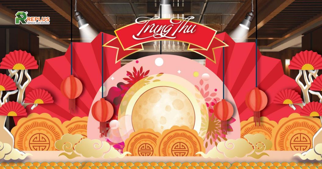 Tổng hợp 5+ ý tưởng trang trí Trung thu cho văn phòng ghi đậm dấu ấn lễ hội 6 Trang trí với background/backdrop Trung thu
