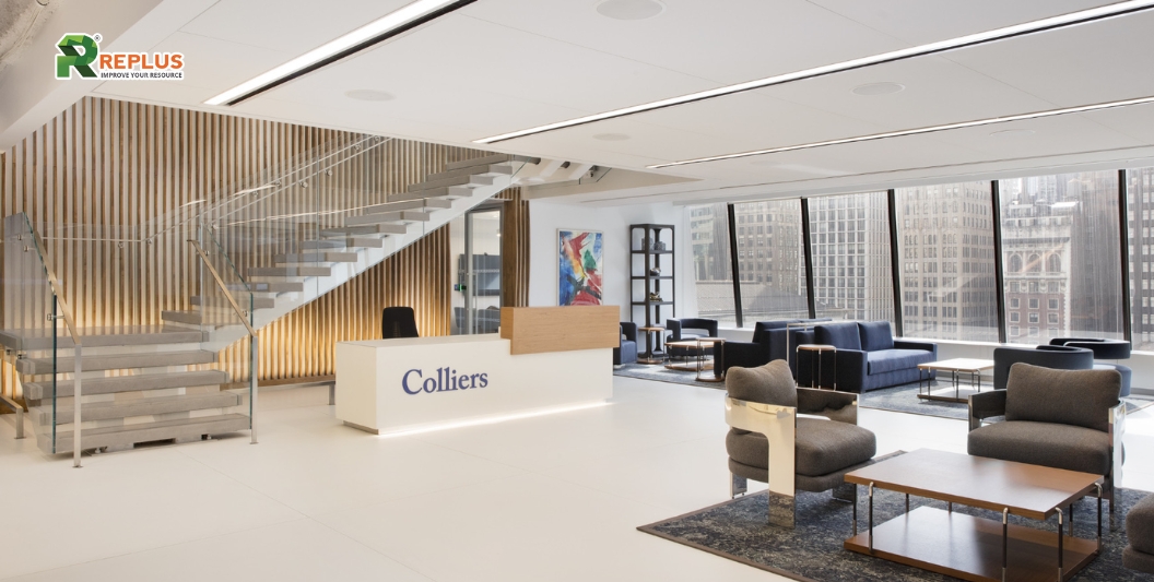 20+ thiết kế mặt bằng văn phòng làm việc nâng cao năng suất 17 Bộ phận lễ tân đẹp