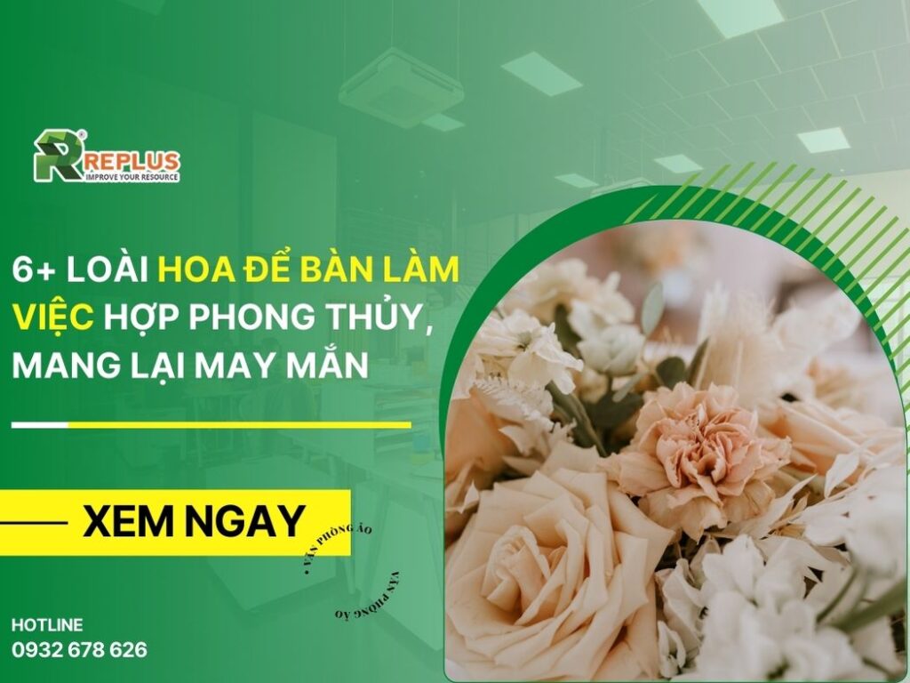 6+ loài hoa để bàn làm việc hợp phong thủy, mang lại may mắn