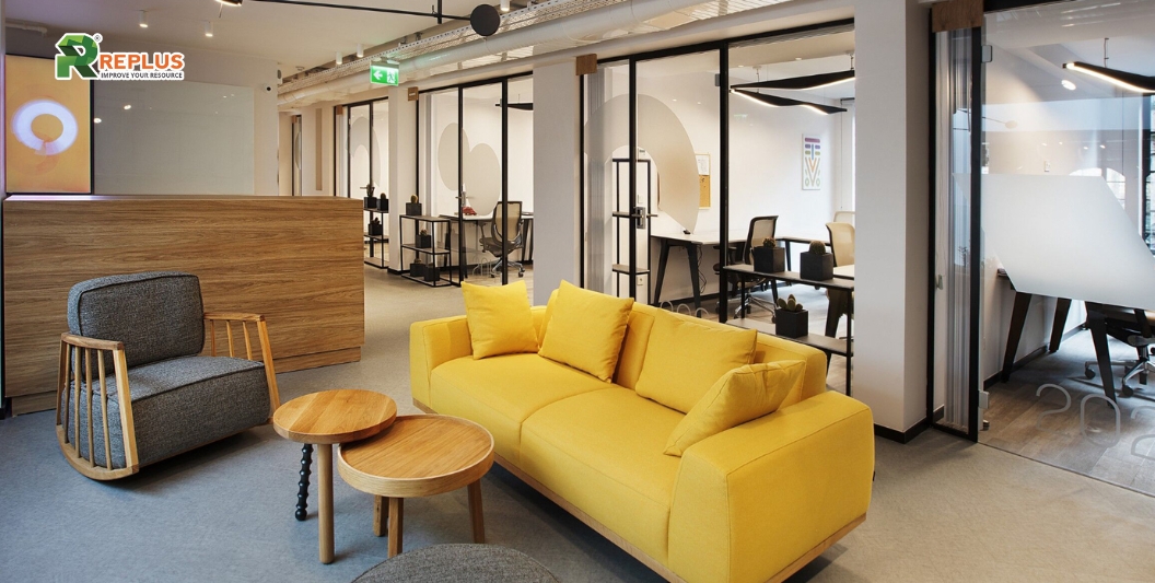 20+ thiết kế mặt bằng văn phòng làm việc nâng cao năng suất 7 Văn phòng phân cụm chức năng