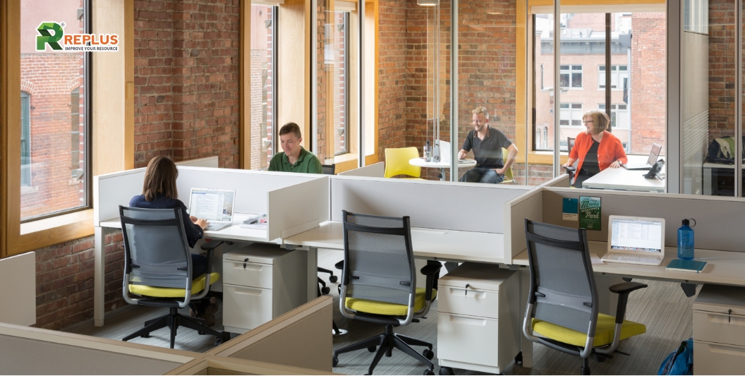 20+ thiết kế mặt bằng văn phòng làm việc nâng cao năng suất 8 Phòng phân cụm chức năng