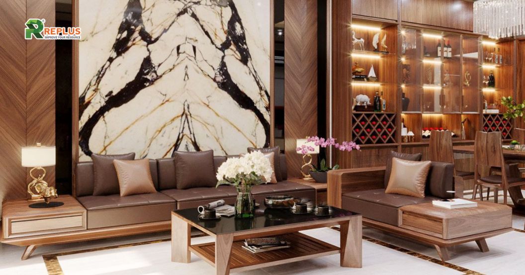 25+ mẫu trang trí phòng khách đẹp, đón đầu hướng 2024 6 theo phong cách mộc mạc chất gỗ