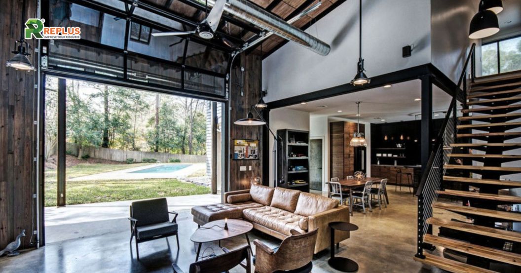 25+ mẫu trang trí phòng khách đẹp, đón đầu hướng 2024 13 trang trí theo phong cách industrial