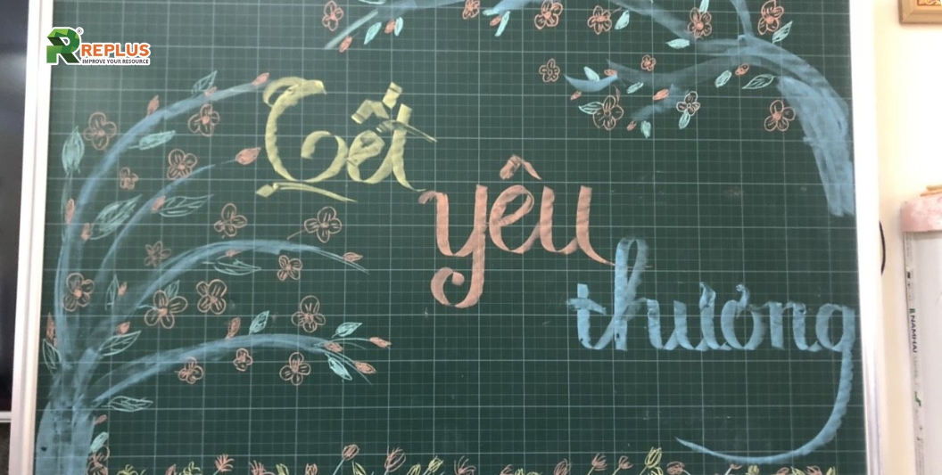 Top 12+ cách trang trí bảng ngày Tết nguyên Đán đẹp lung linh 13 Trang trí bảng Tết