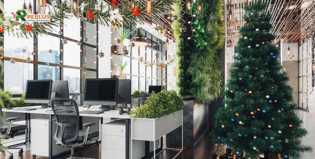 25+ Tips trang trí Noel văn phòng ghi đậm dấu ấn lễ hội 1 Trang trí cây thông Noel