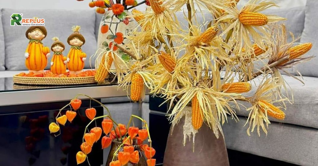 Gợi ý 10+ món đồ trang trí Tết tạo sắc xuân rực rỡ năm 2025 9 Trang trí Tết bằng chậu cây bắp