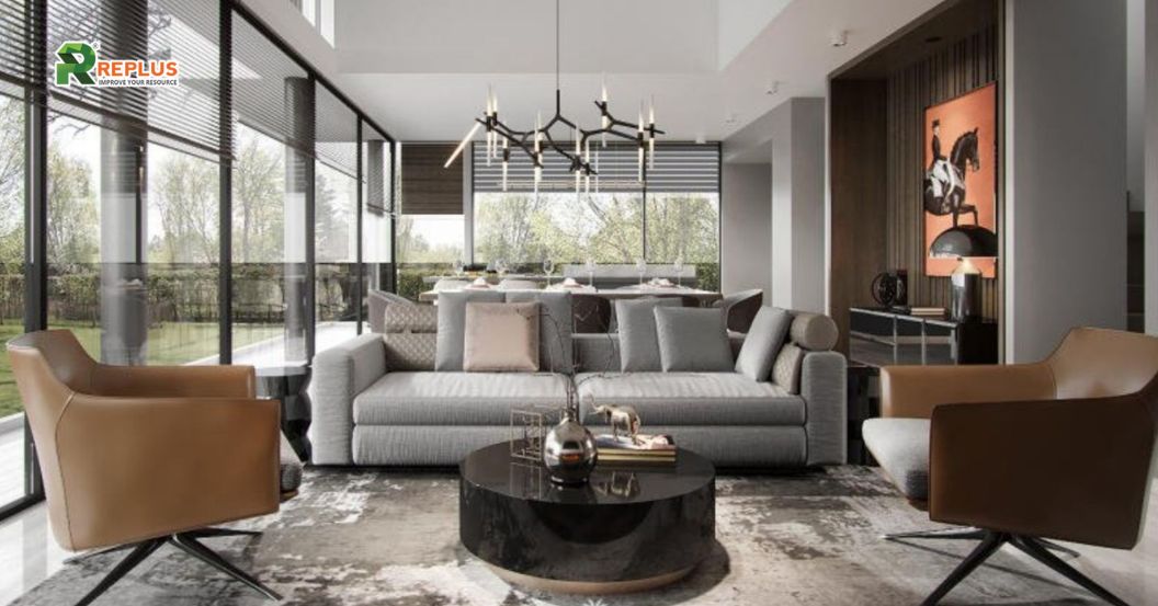 25+ mẫu trang trí phòng khách đẹp, đón đầu hướng 2024 20 trang trí theo phong cách metallic