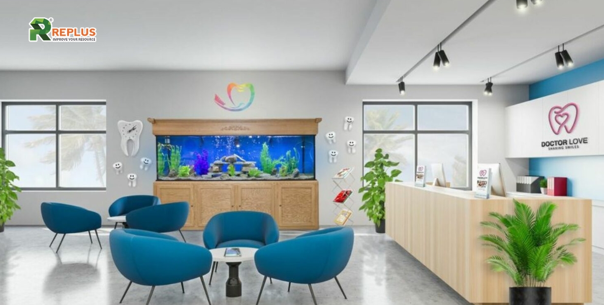 Mách bạn 30+ cách trang trí phòng làm việc tạo hiệu suất cao 10 Đặt bể cá trong phòng làm việc để tạo không khí thư giãn