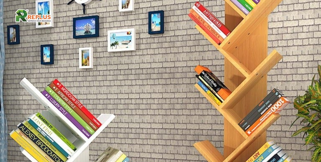 10+ mẫu kệ trang trí bàn làm việc đẹp và đáng mua nhất năm 6 Kệ gỗ chữ V