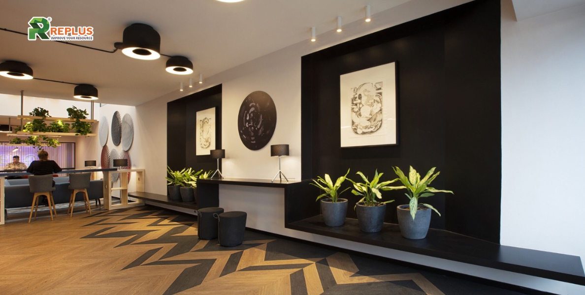 Mách bạn 30+ cách trang trí phòng làm việc tạo hiệu suất cao 12 Sử dụng khung treo tường để trang trí không gian