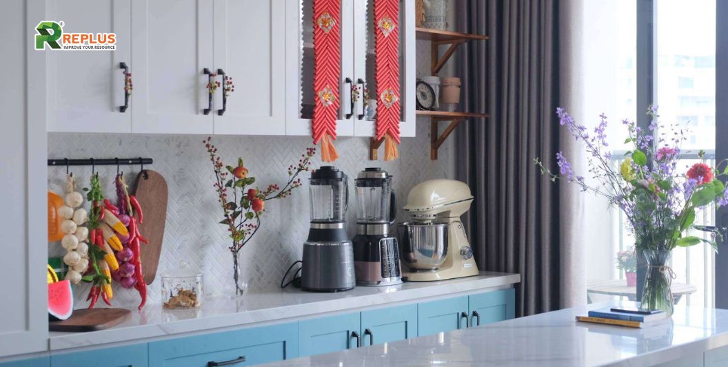 10+ ý tưởng trang trí Tết 2024 hiện đại nhưng vẫn cổ truyền 3 Trang trí bếp Tết