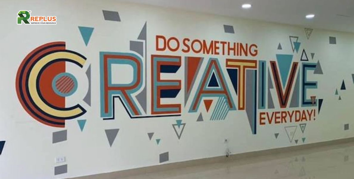 Top 10+ cách trang trí phòng làm việc đẹp và lý tưởng 9 Trang trí văn phòng với những bức vẽ trên tường