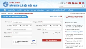 Cách tra cứu quá trình đóng trên Cổng thông tin BHXH Việt Nam ra sao