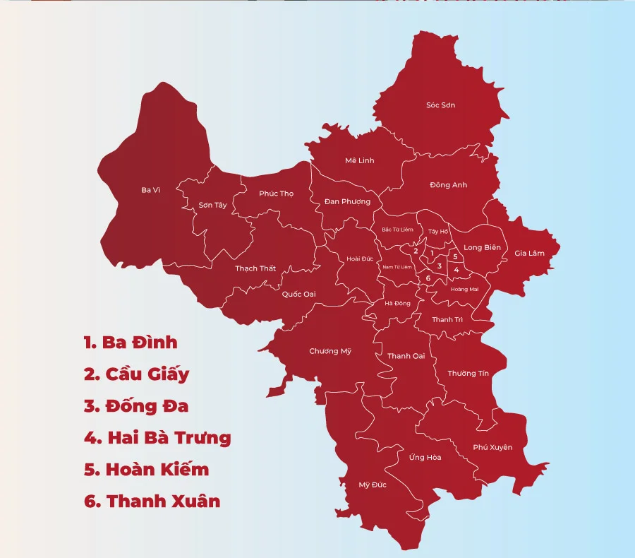 Bản đồ Hà Nội sau sáp nhập và danh sách 126 xã phường