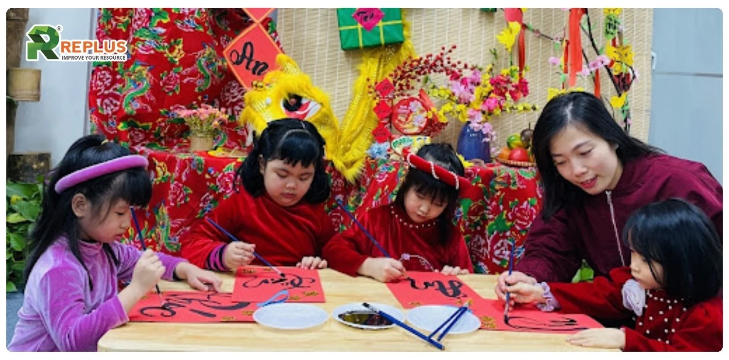 câu đối Tết mầm non