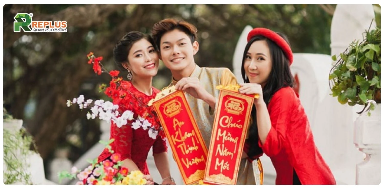 trang trí câu đối Tết