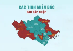 Bản đồ miền Bắc sau sáp nhập