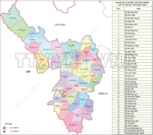 Bản đồ tỉnh Điện Biên 