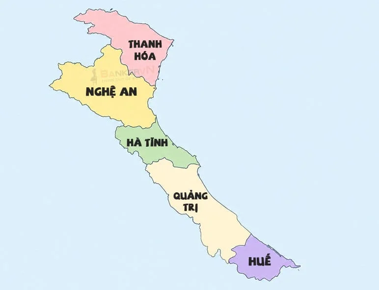 Bản đồ miền Trung mới nhất: 11 tỉnh, thành sau sáp nhập 4 Bản đồ vùng Bắc Trung Bộ sau sáp nhập gồm 5 tỉnh, thành