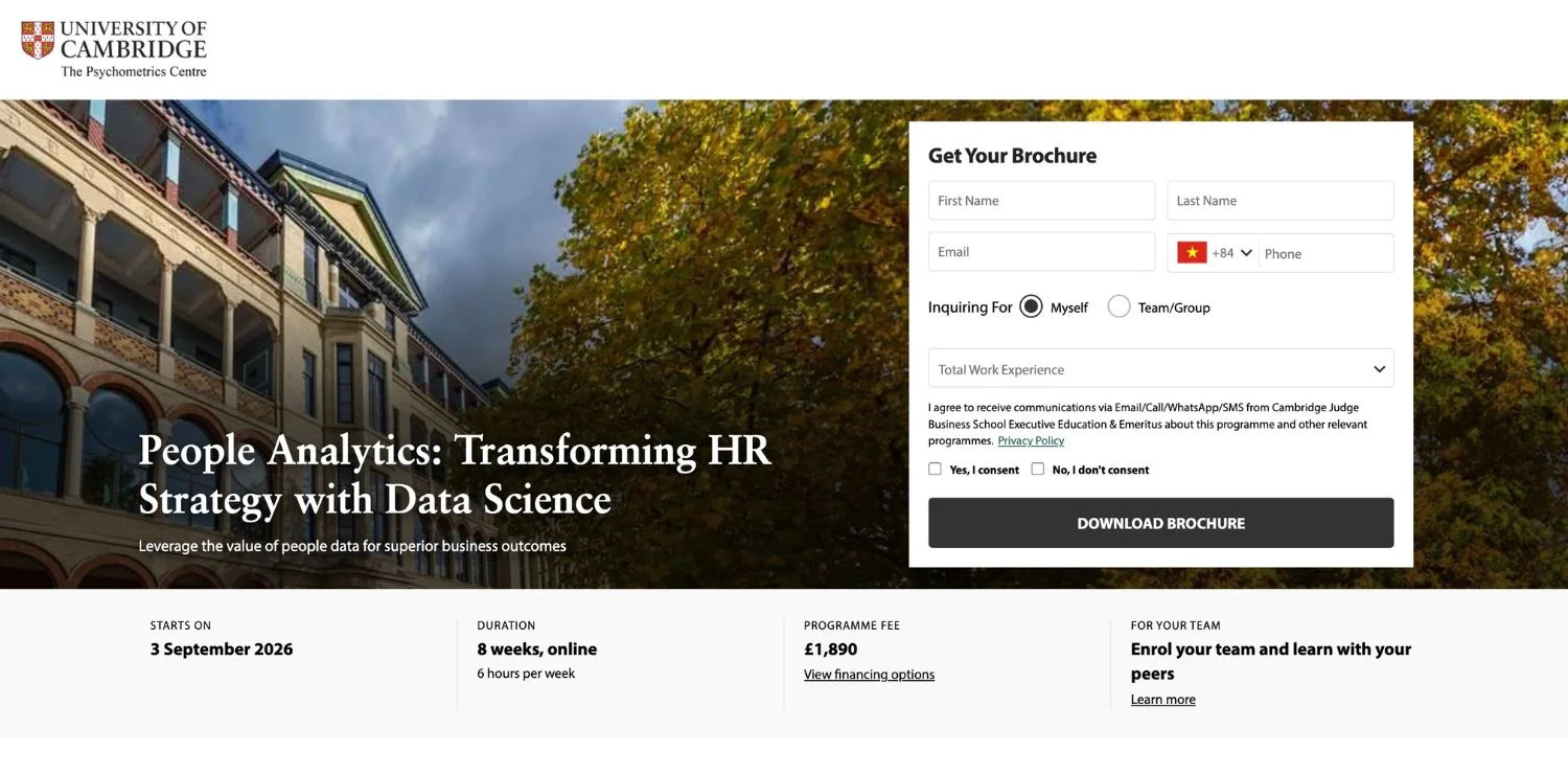 Top 5 khóa học HR Analytics Course uy tín HR nên học 4 People Analytics
