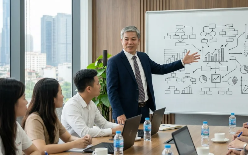 Các chức vụ trong công ty: Thứ tự cấp bậc và vai trò 4 Nhóm quản lý cấp trung