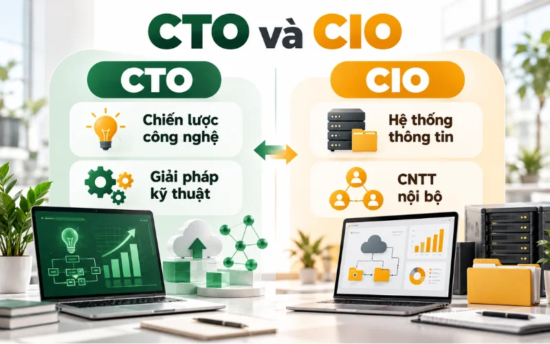 CTO là gì? Tổng quan về vị trí Giám đốc công nghệ trong doanh nghiệp 2 Sự khác nhau giữa CTO và CIO