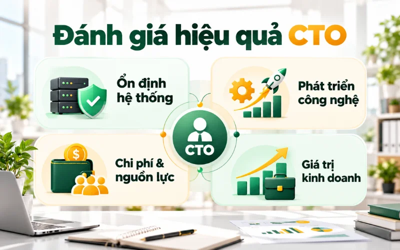 CTO là gì? Tổng quan về vị trí Giám đốc công nghệ trong doanh nghiệp 3 4 tiêu chí đánh giá hiệu quả của CTO