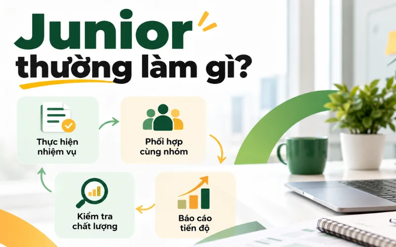Junior là gì? Tìm hiểu cấp bậc, công việc và lộ trình phát triển sự nghiệp 2 Công việc mà Junior thường đảm nhiệm