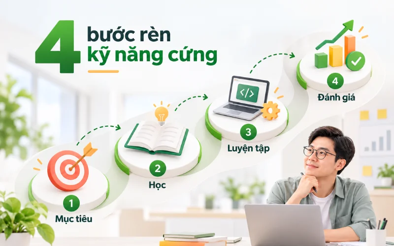 4 bước rèn luyện kỹ năng cứng hiệu quả