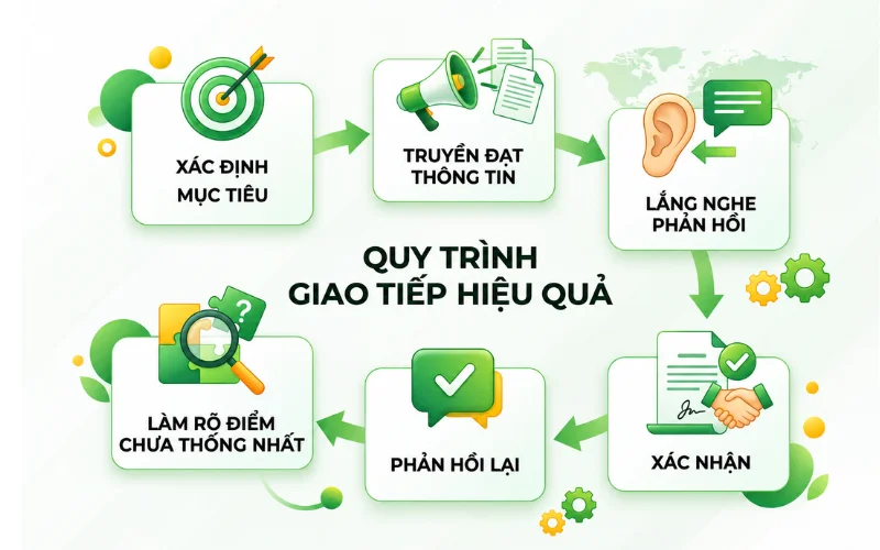 Kỹ năng giao tiếp là gì? Cách rèn luyện và cải thiện kỹ năng giao tiếp hiệu quả 3 Quy trình giao tiếp hiệu quả