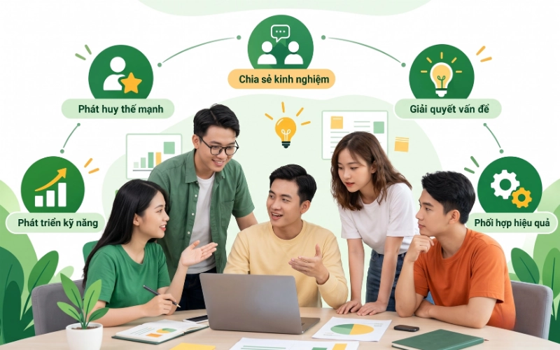 Làm việc nhóm là gì? Kỹ năng cần có và nguyên tắc làm việc nhóm hiệu quả 2 Lợi ích của việc làm việc nhóm