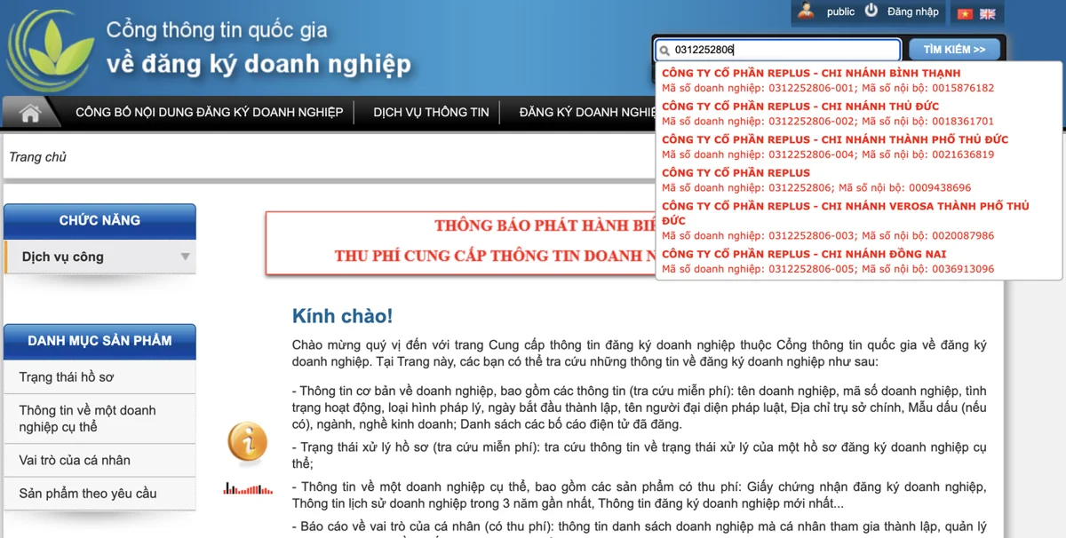 Tra cứu mẫu dấu công ty: cách tra trên cổng đăng ký doanh nghiệp và kiểm tra con dấu khi không có kết quả 2 Tra cứu mẫu dấu bằng mã số thuế: ô tìm kiếm gợi ý công ty và các chi nhánh có đuôi -001 đến -005