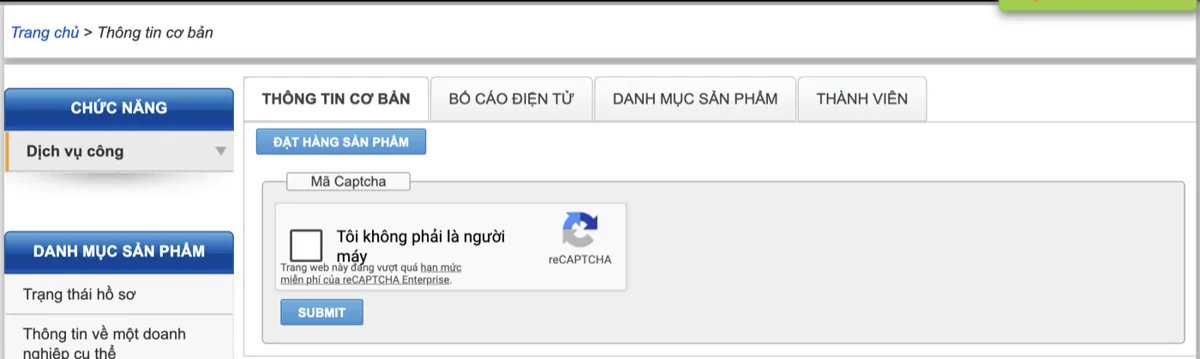 Tra cứu ngành nghề kinh doanh của doanh nghiệp bằng mã số thuế và cách đọc mã VSIC 2025 3 Bước xác thực reCAPTCHA trước khi xem thông tin cơ bản và ngành nghề kinh doanh của doanh nghiệp